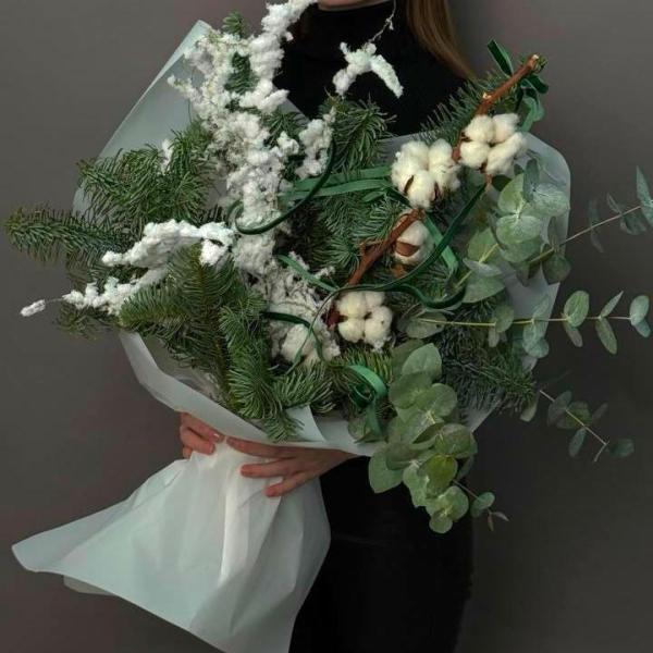 зимний букет с натуральным хлопком 231