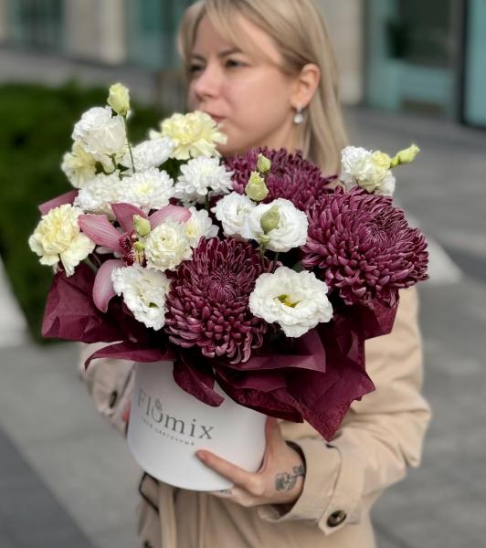 Шляпная композиция с хризантемой 122 Шляпная композиция с хризантемой 122