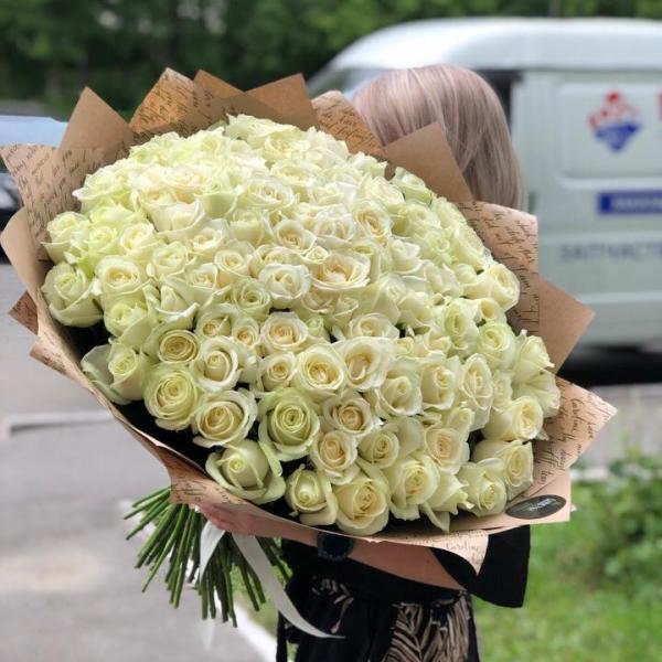 101 белая роза