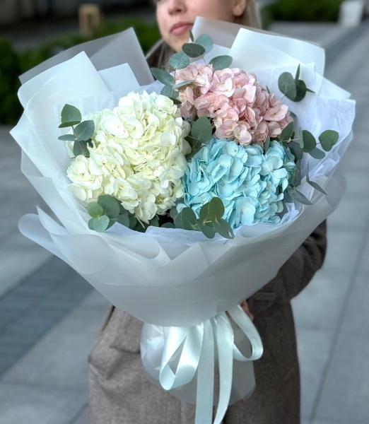 Букет гортензия и эвкалипт 213 Букет гортензия и эвкалипт 213