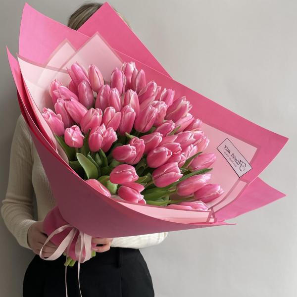 51 розовый тюльпан