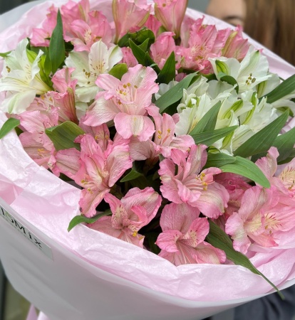 Розовые альстромерии букет (С)