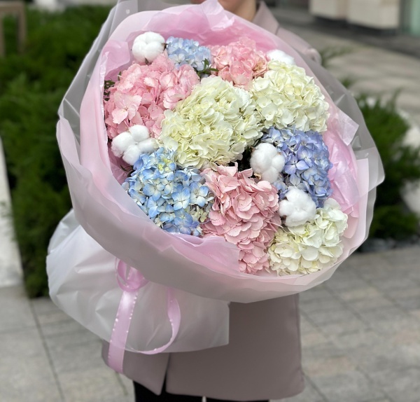 Гортензии с хлопком 177