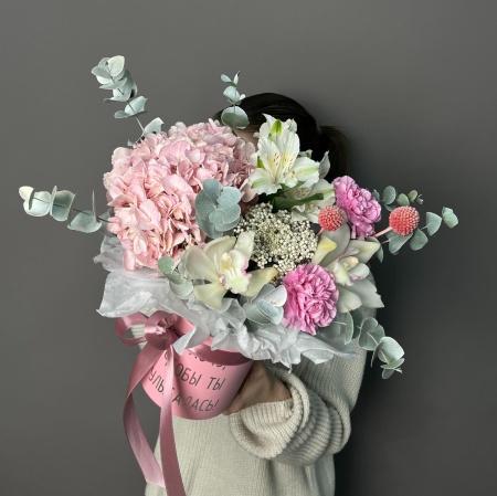 Шляпка с гортензией 174(С)