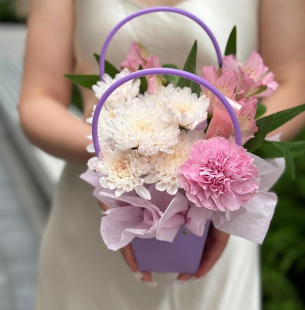 Розовая мини-сумочка 085