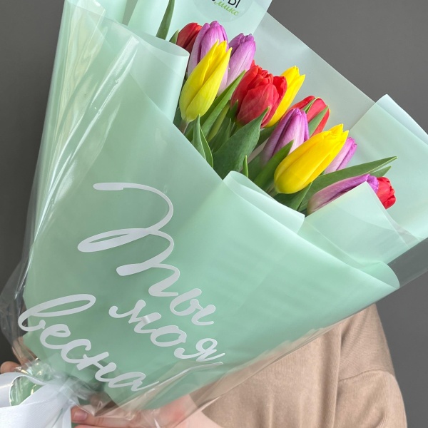 15 тюльпанов "Ты моя весна"