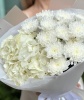 Белая гортензия с хризантемами 005
