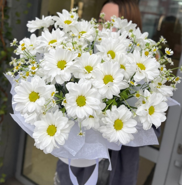 Шляпная коробка с ромашками (С)