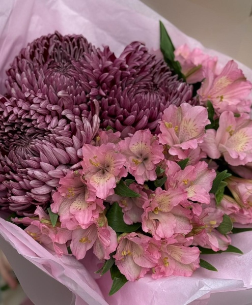 Хризантема с альстромерией 120 Хризантема с альстромерией 120