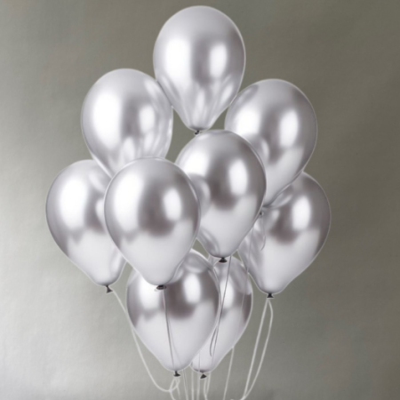 Связка шаров 9 штук серые