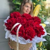 Корзина с кружевными розами 7 шт