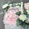 Корзина с розовыми гортензиями и диантусами 222