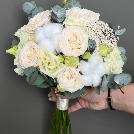 Букетик невесты с хлопком