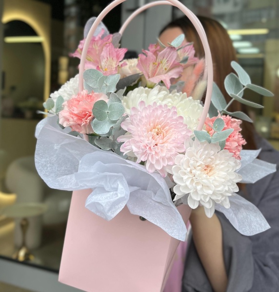 Сумка мини с хризантемой (С)